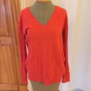 Old Navy Cable Knit Orange Sweater